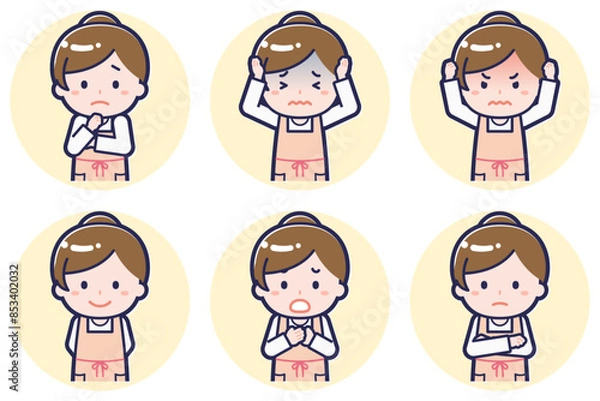 Obraz 女性保育士のポーズセット_05