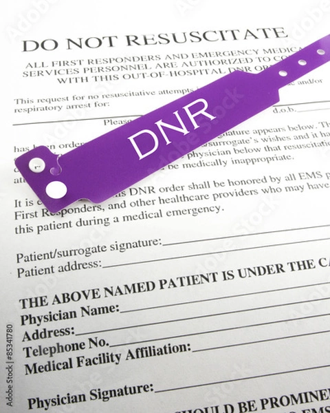 Fototapeta Do Not Resuscitate Information