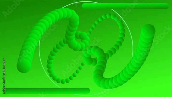 Fototapeta ABSTRACT GREEN GRADIENT BACKGROUND SMOOTH COLORFUL DESIGN WITH ROPES SHAPES ELEMENT VECTOR TEMPLATE GOOD FOR MODERN WEBSITE, WALLPAPER, COVER DESIGN 