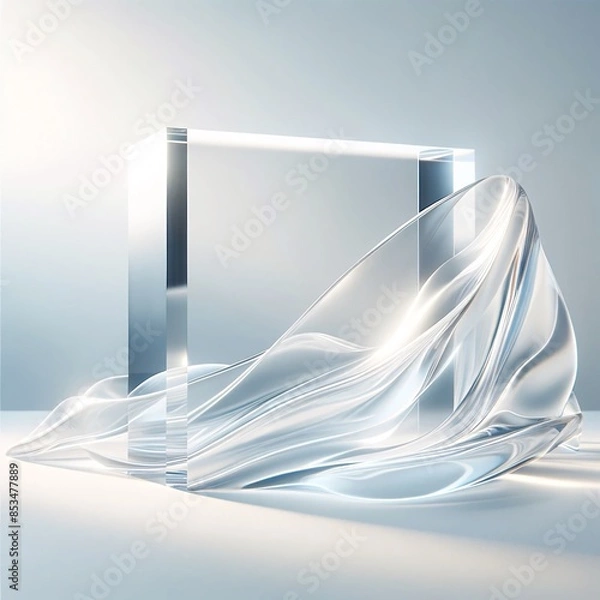 Obraz abstract blue background with glass