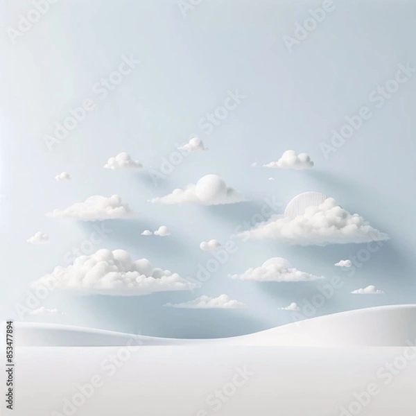 Obraz winter landscape with clouds