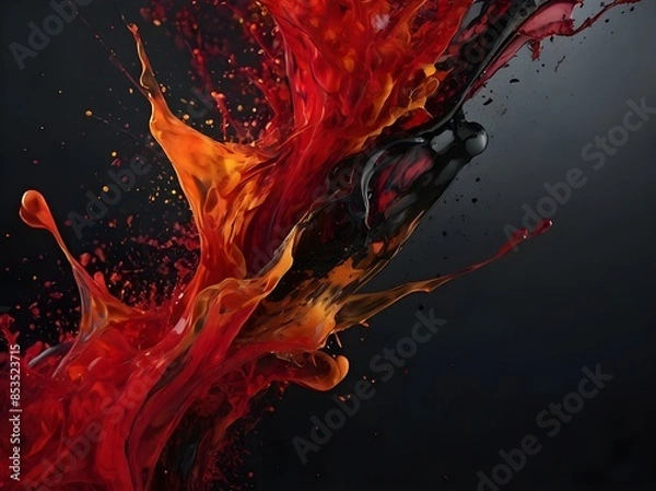 Obraz red and black  abstract background