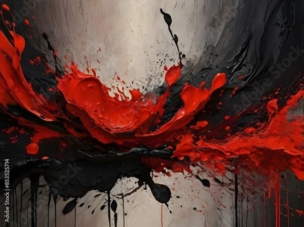 Obraz splash red and black background for designs