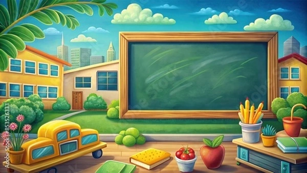 Fototapeta dark texture chalk board and grunge black board banner background