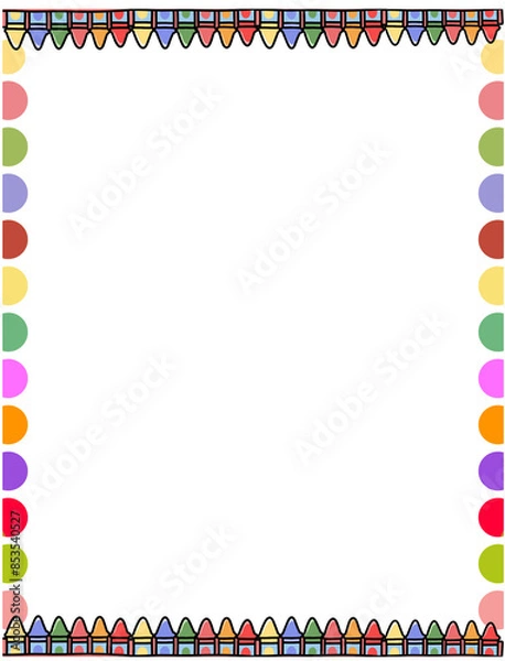 Fototapeta border frame for back to school