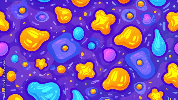 Fototapeta Einfacher Hintergrund mit Sternen und Mustern, made by AI