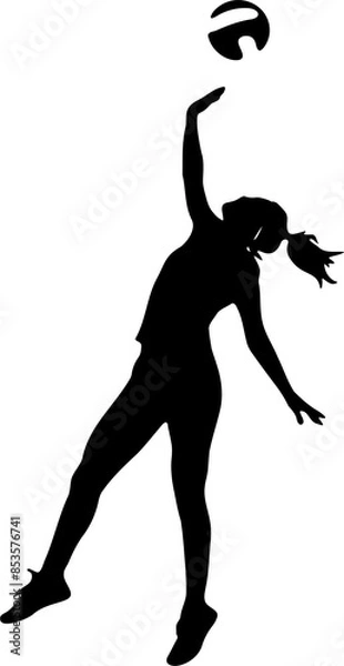 Obraz silhouette of a person jumping