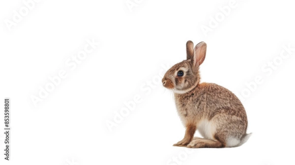 Fototapeta Rabbit on white background 