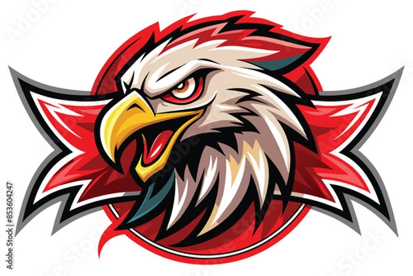 Obraz eagle head mascot logo with cartoon style