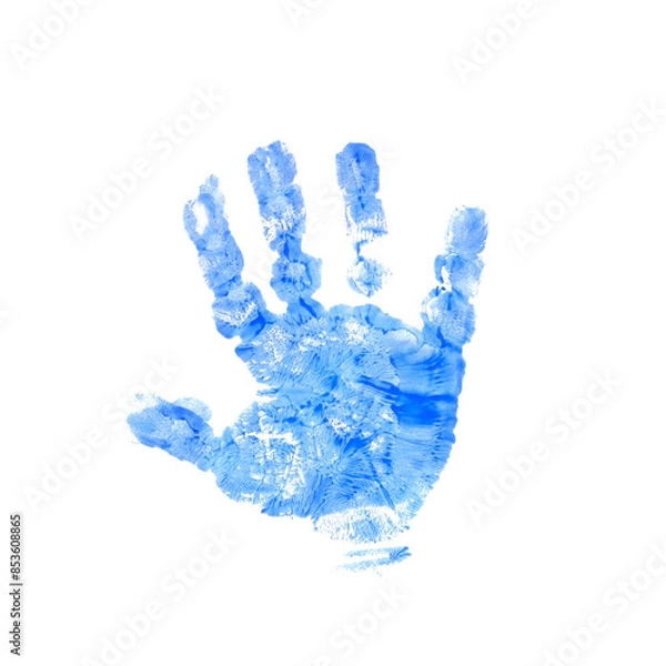 Obraz Child's handprint on a white background