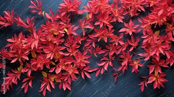 Fototapeta red autumn leaves