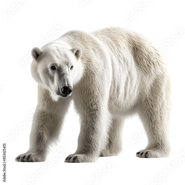 Fototapeta Polar bear on transparent background