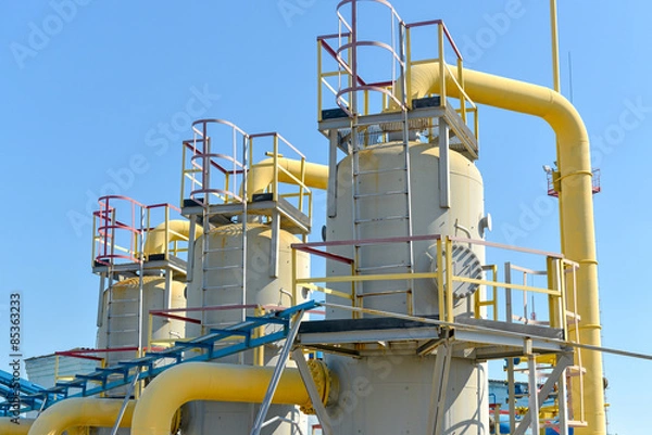 Fototapeta Gas compressor station