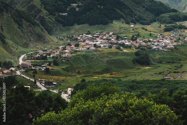 Obraz Mountain Village In Summer