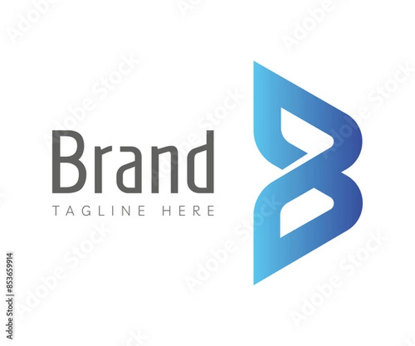 Obraz Letter B logo icon design template elements. Usable for Branding, Business and Technology Logos.
