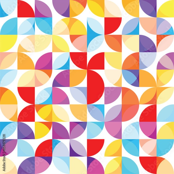 Fototapeta Abstract geometry pattern seamless background. Creative geometric wallpaper pattern for decoration.