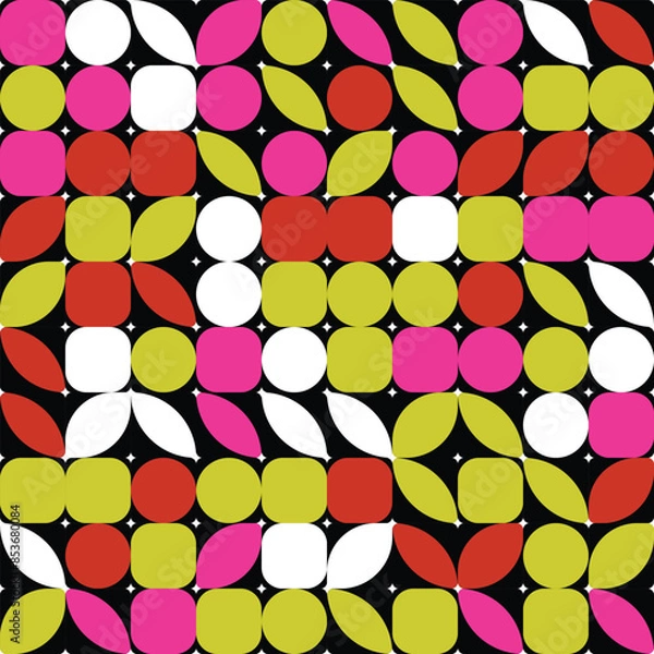 Fototapeta Abstract geometry pattern seamless background. Creative geometric wallpaper pattern for decoration.