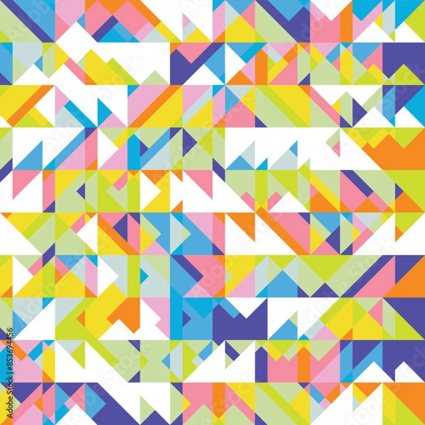 Fototapeta Abstract geometry pattern seamless background. Creative geometric wallpaper pattern for decoration.