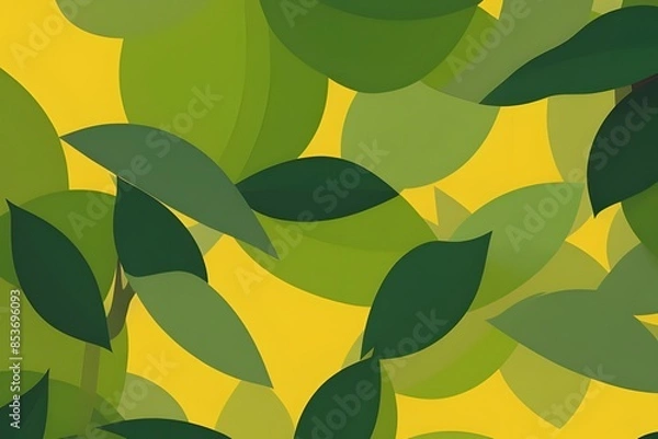 Fototapeta seamless background with leaves