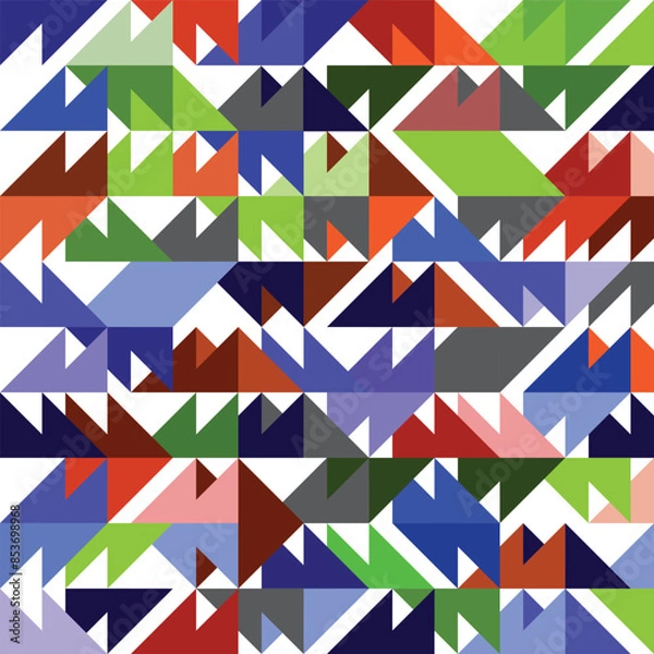 Fototapeta Abstract geometry pattern seamless background. Creative geometric wallpaper pattern for decoration.