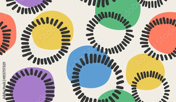 Fototapeta Cute pastel pattern background design