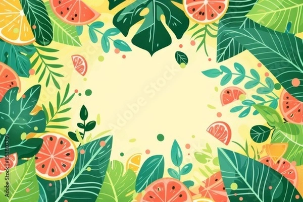 Obraz Summer Background illustration created with Generative AI