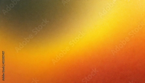 Obraz grainy orange yellow gradient. cinematic retro vintage grunge pastel texture, background, wallpaper, cover for product presentation and copy space