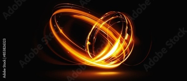 Obraz fiery explosion with black background illustration 