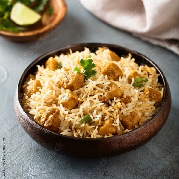 Obraz healthy soya chunks rice