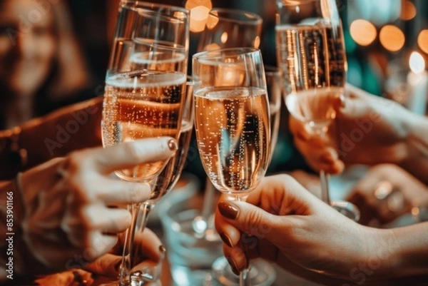 Obraz Soirée joyeuse entre amis