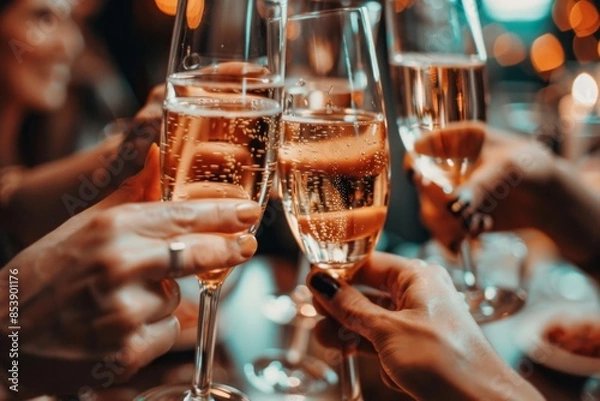 Obraz Soirée joyeuse entre amis