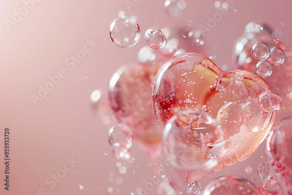 Obraz pink soap bubbles