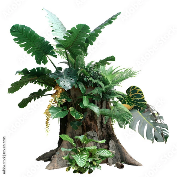 Obraz roots and tropical leaf