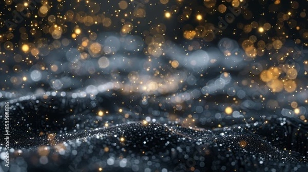 Fototapeta Abstract Background With Golden Lights