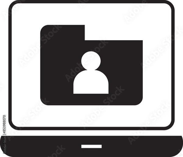 Obraz Personal Folder in Laptop Icon
