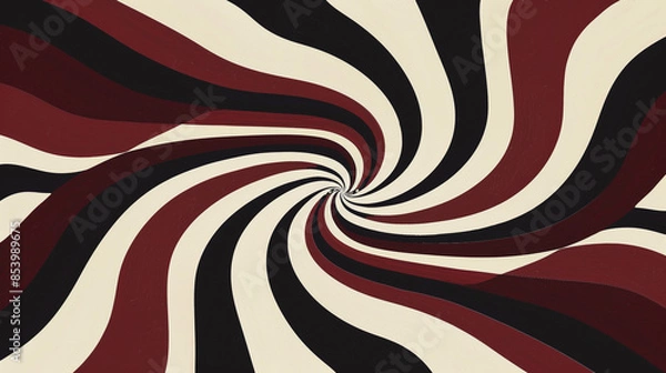 Fototapeta Maroon, Black and White retro groovy background presentation design 