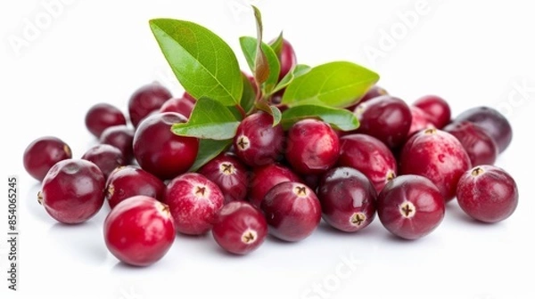 Obraz Cranberries isolated on a white background
