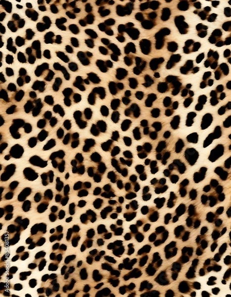 Fototapeta 
leopard skin background, modern furry wild cat texture
