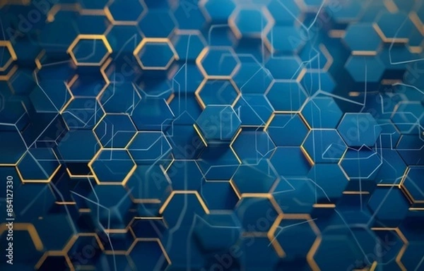 Obraz Corporate Presentation Template with Geometric Patterns Generative AI