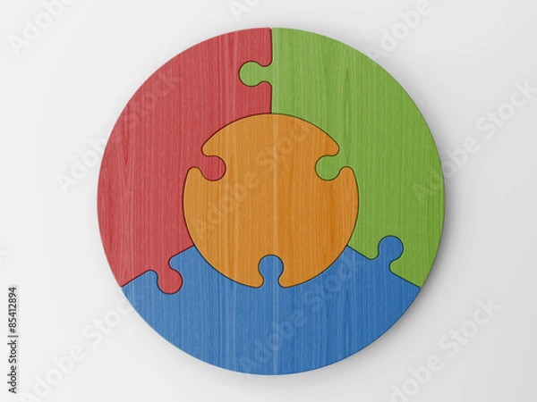 Obraz colored puzzle pieces