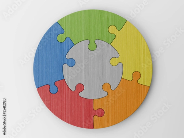 Obraz colored puzzle pieces