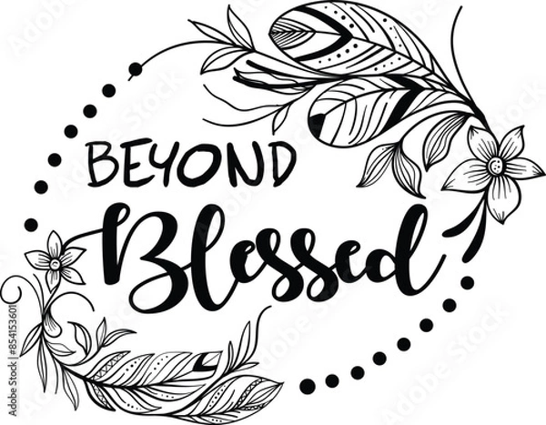 Fototapeta 2 Corinthians 9:8 Inspirational Vector Design - God Is Able to Bless You Abundantly