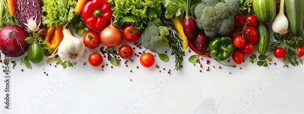 Fototapeta broccoli, tomatoes, cucumbers, peppers