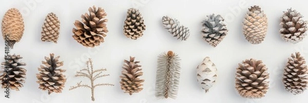 Obraz Winter Decor Inspiration with Pine Cones Generative AI