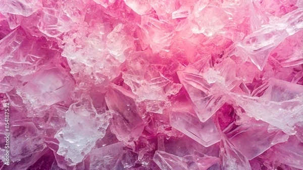 Fototapeta pink frozen ice abstract texture background
