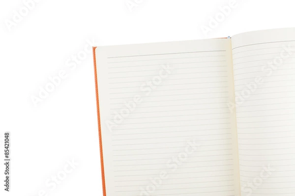 Fototapeta open book with blank pages on white background
