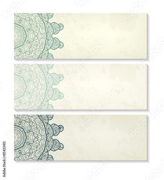 Fototapeta Vector set of decorative banners