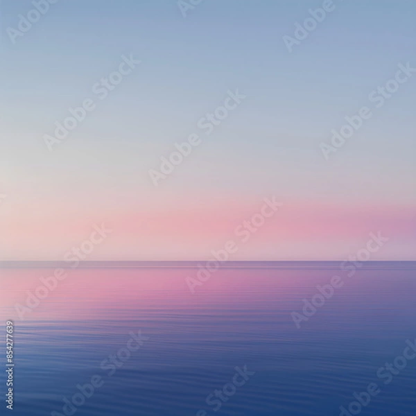 Fototapeta Serene Gradient: A Calming Transition from Deep Blue to Soft Pink, Evoking Twilight Tranquility and Elegance