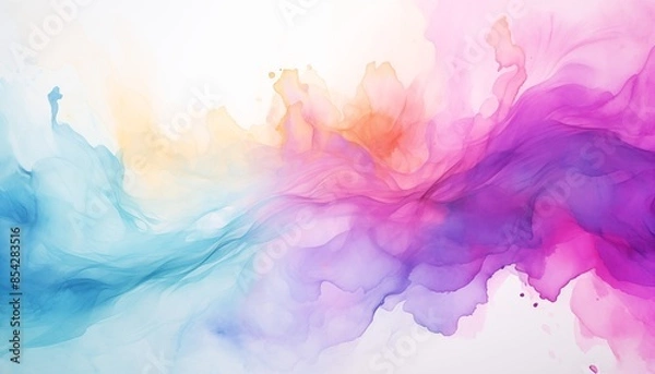 Fototapeta abstract colorful background with smoke, watercolor