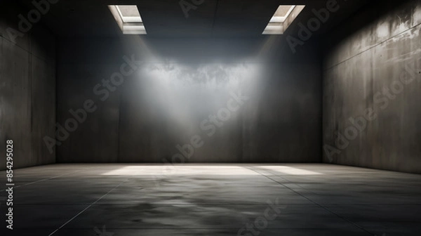 Obraz Light shines into the empty room